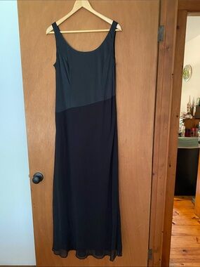 Studio I Two-Tone Black Maxi Dress